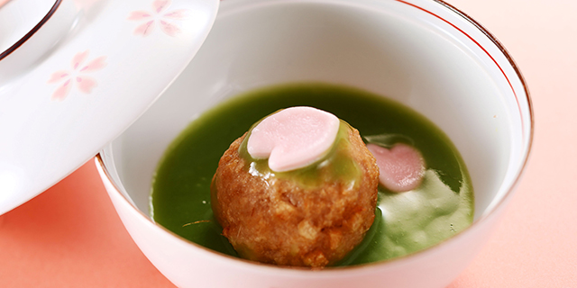 蓮根饅頭うぐいす餡