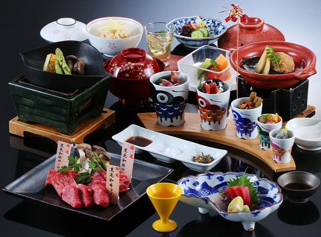 黒毛和牛三種食べ比べ御膳 | 4～5月