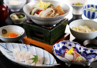 【日帰り】ダイニング時分時｜お造り付きはもすき鍋膳+2ヵ所の大浴場入浴付き
