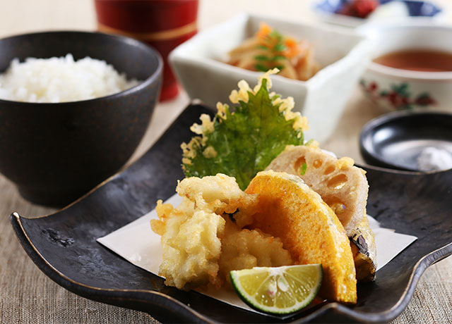 鱧の天麩羅定食